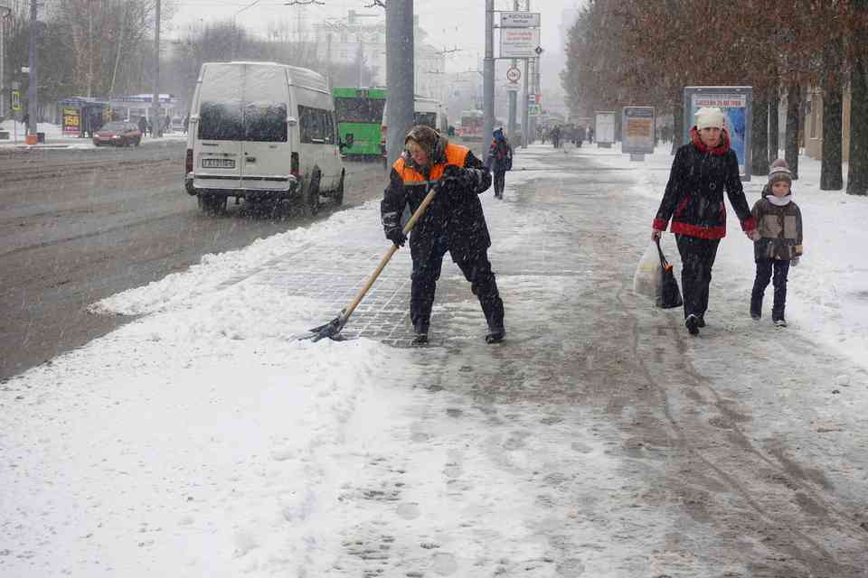 В Могилеве первый снег!