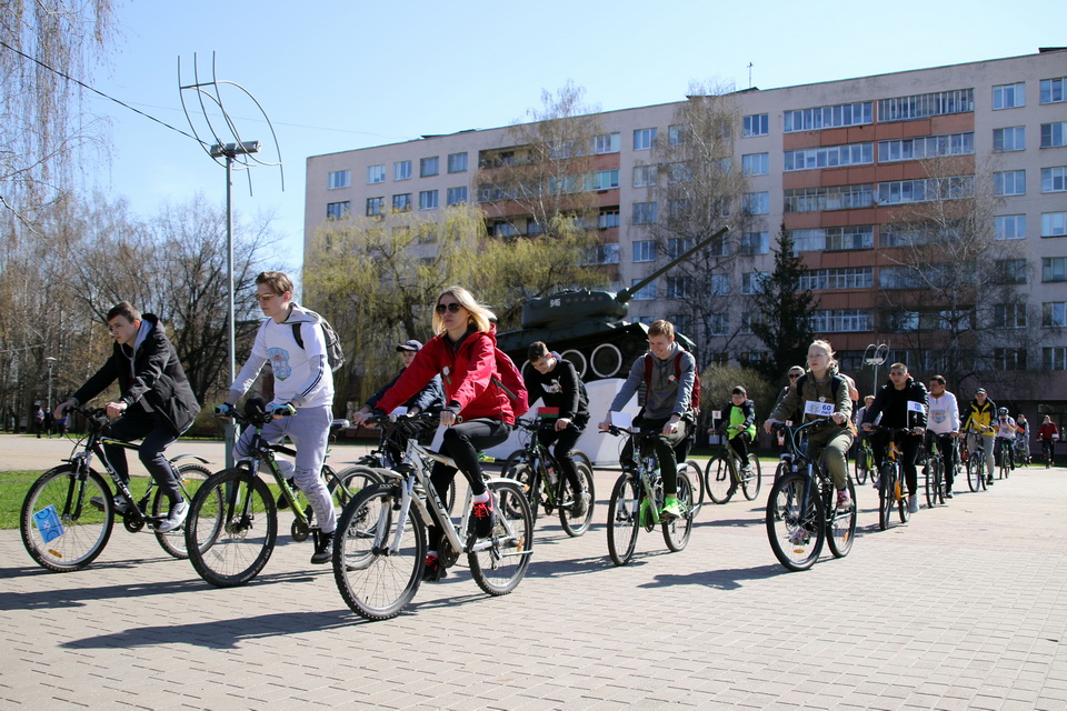 Велопробег, посвященный майским праздникам, юбилею Могилева и 60-летию Ленинского района, прошел в областном центре