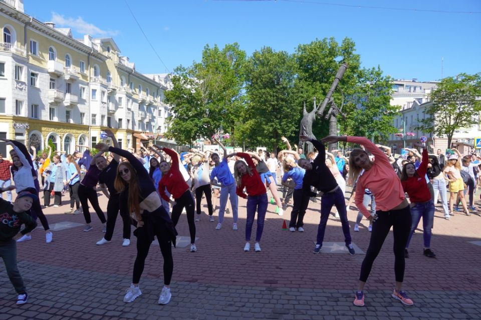 В Могилеве провели «Народную зарядку»