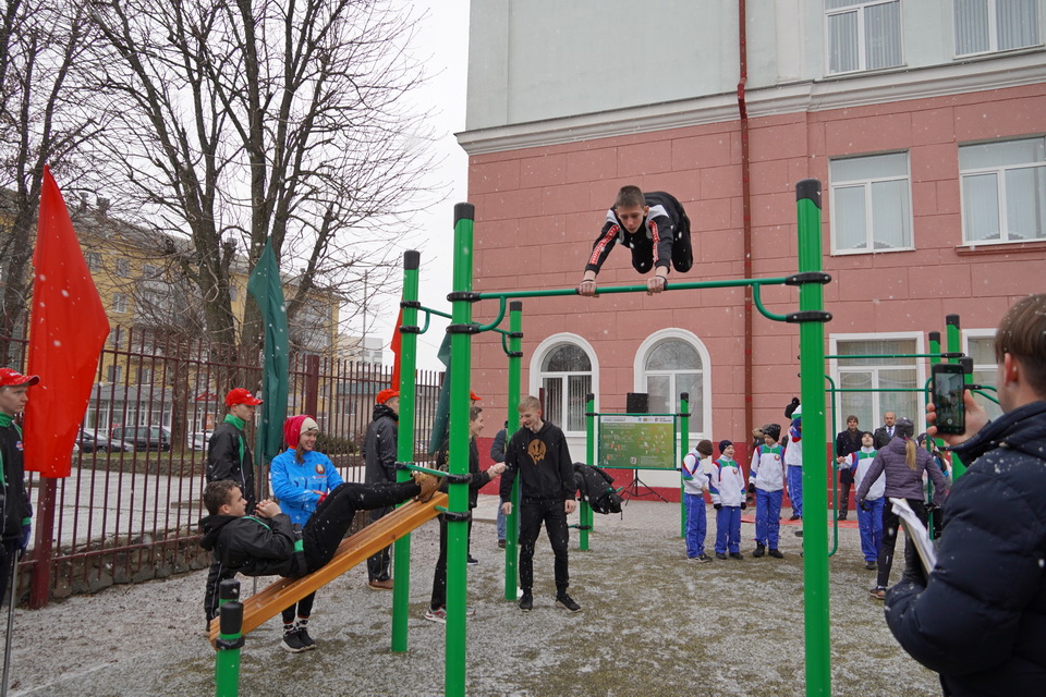 Новую площадку для Стрит Воркаута открыли в Могилеве