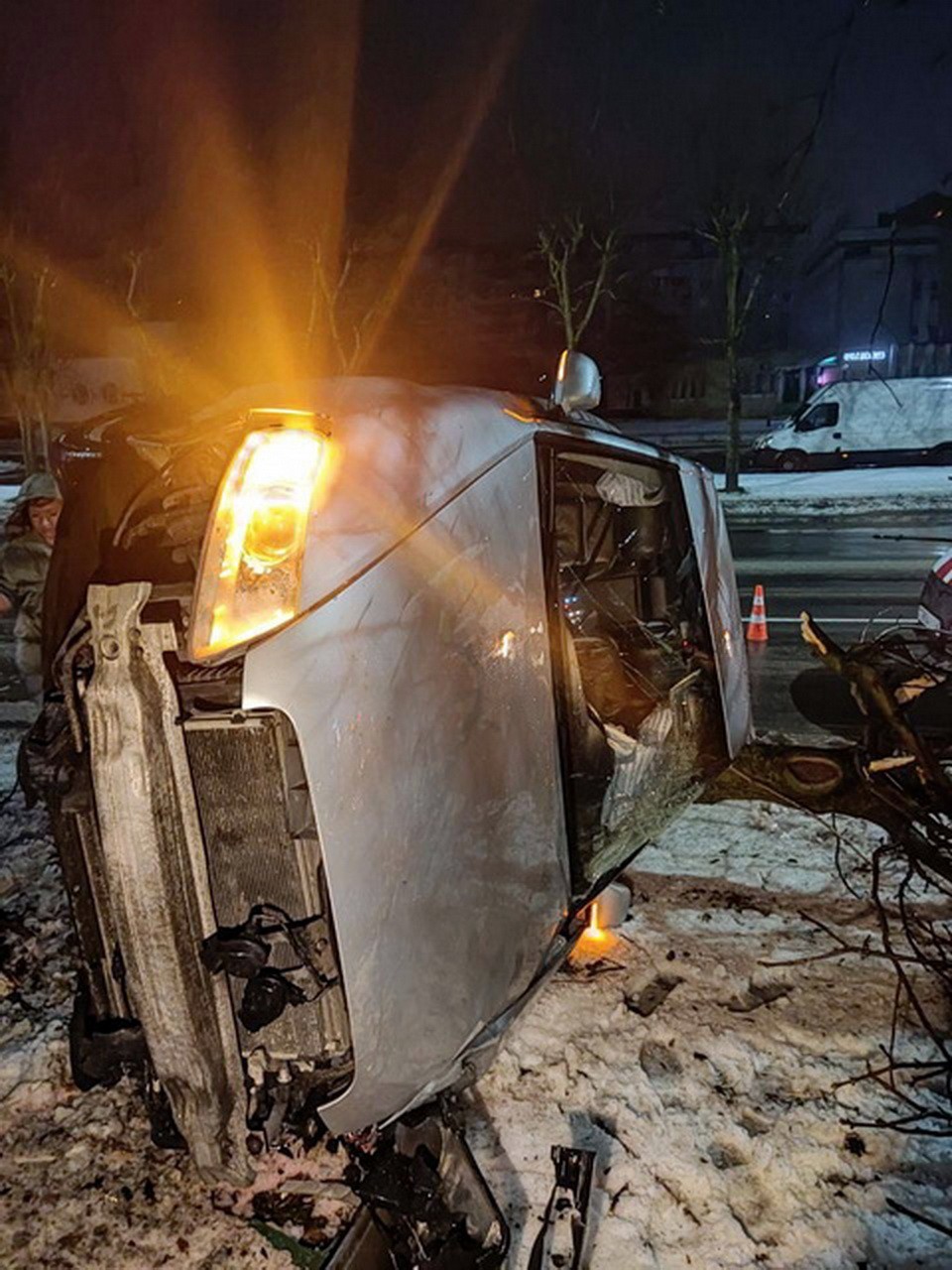 В Могилеве перевернулся автомобиль   