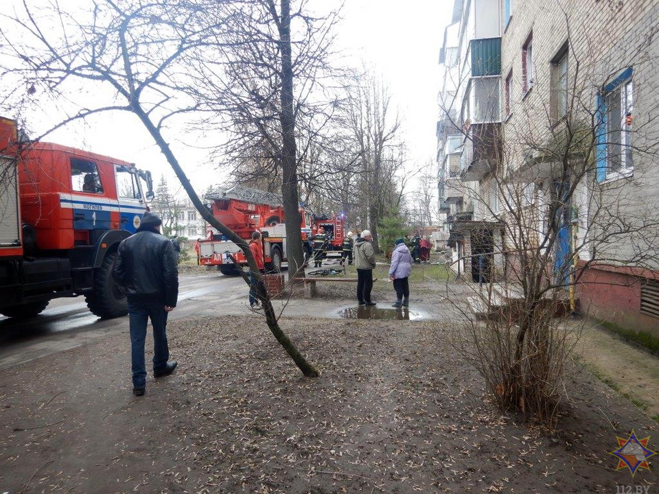 Работники МЧС спасли мужчину на пожаре в Могилеве   