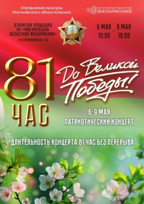 Могилев станет площадкой для патриотического концерта-акции «81 час до Великой Победы»