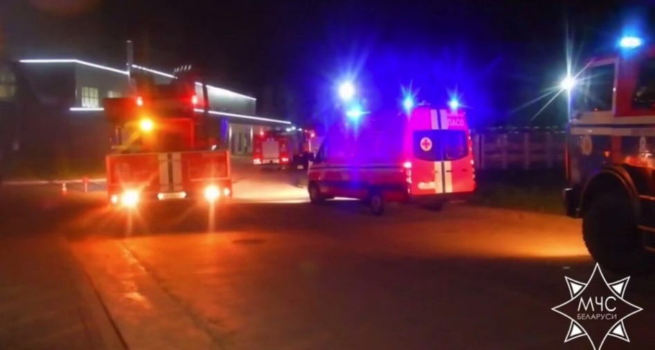 Ночной пожар произошел на предприятии в Могилеве